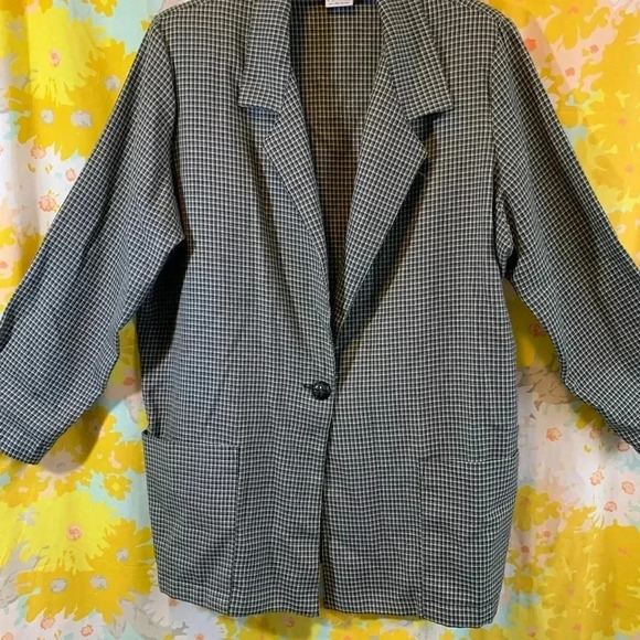 Vintage lightweight gingham blazer - Picture 3 of 9